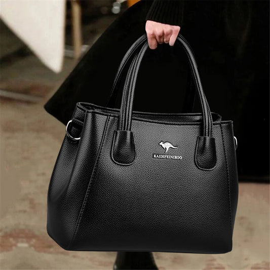 2 Layers Leather Luxury Handbags Women Bags Designer Handbags High Quality Small Casual Tote Bags For Women Shoulder Bag 2023