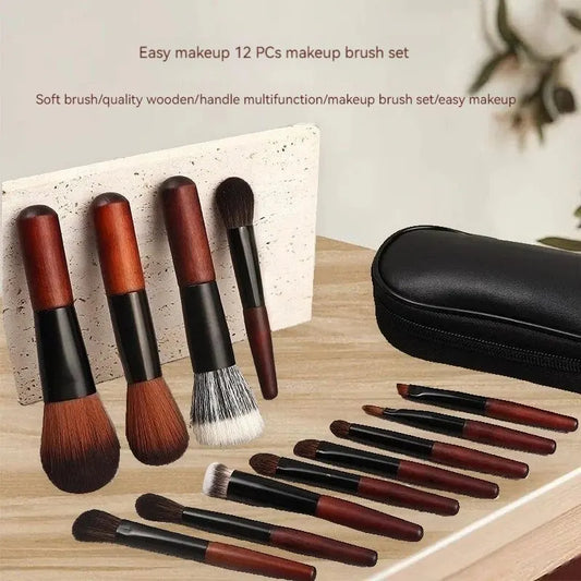 12PCS Mini Makeup Brushes Portable Makeup Brush Set Supe
